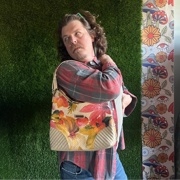 St. John's Bay Handbags - St. John’s Bay Floral Woven Handbag Purse Hobo Flower